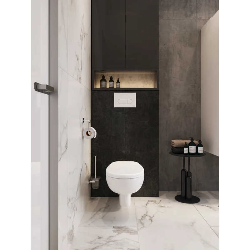 Интерьер современной ванной комнаты с подвесным унитазом VitrA Conforma